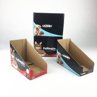 Caja de exhibición de venta al por menor impresa personalizada de fábrica caja de exhibición de embalaje de café de comida de cartón corrugado fuerte