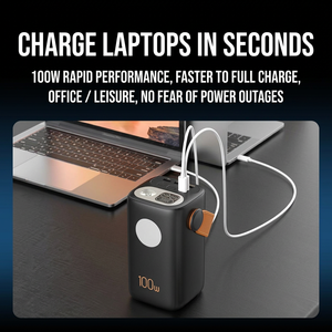 Station d'alimentation portable 100W en alliage d'aluminium avec sortie Type C, prise universelle, prise en charge de la charge rapide - Product Image 4