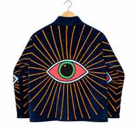 Blouson Bomber en Velours de Coton Bleu Marine Uni pour Femme, Manches Longues, Col en V, Séchage Rapide, Respirant, Style Artistique, Vêtement d'Extérieur B2B