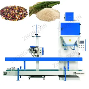 Máquina automática de embalaje de granos, arroz, granos, azúcar, 1kg, 5kg, 10kg, 15kg, 25kg, 50kg