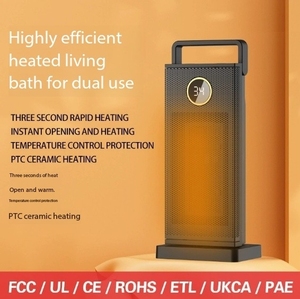 Nouveau Radiateur Électrique de Bureau à Télécommande avec Contrôle de Température, Protection, Fonction Oscillante, Chauffage Rapide pour Bureau et Salle de Bain - Product Image 2