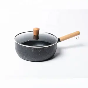 Panci masak rumah tangga, panci susu antilengket Jepang 18cm 20cm 22cm, panci saus Aluminium