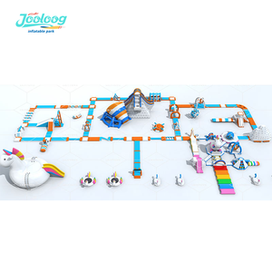 <span class=keywords><strong>Parque</strong></span> acuático inflable del río flotante del Lago con juegos de obstáculos y toboganes para divertirse - Product Image 4
