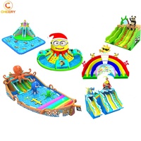 Château gonflable aquatique flottant pour enfants, grand et portable, avec toboggan aquatique pour piscine