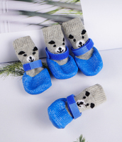 Bottes respirantes imperméables réglables Chaussures pour animaux de compagnie Semelle antidérapante en caoutchouc pour chat Chaussettes pour chien