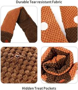 Juguete interactivo de peluche para mascotas, rompecabezas de bocadillos de zorro plegable, juguete para perros que emite sonido, adecuado para el entrenamiento instinto de forrajeo. - Product Image 4