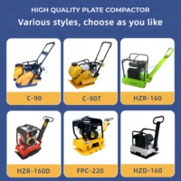 Compacteur à plaques d'occasion Modèle FPC-220 Moteur 5,5 CV Poids 235 kg Plaque de compactage 450x810 mm Marche avant/arrière Haute efficacité