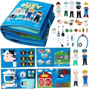 Jouet de voyage Montessori 10-en-1 pour enfants, <span class=keywords><strong>livre</strong></span> d'activités en feutre, planche d'activités, jouets éducatifs préscolaires pour <span class=keywords><strong>les</strong></span> tout-petits, <span class=keywords><strong>les</strong></span> garçons - Product Image 1