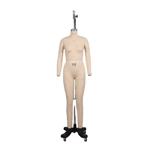 Female Mannequin Torso Dress Forms for Sewing Manicanequin Body Gold Metal  Stand Detachable Head for Clothing Dress Jewelry Display, No Hands