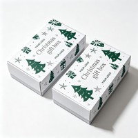 Boîte d'emballage en papier biodégradable personnalisable et recyclable pour Noël, pour vêtements, jupes, cadeaux, bijoux, bagues, chaussettes