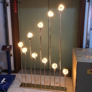 Candelabro de Hierro Dorado de 10 Brazos para Decoración de Bodas, Candelabro Electrónico Alto para Bodas - Product Image 6
