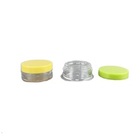 ODM Fournisseur OEM Vente à chaud de l'usine 10g 10ml Pot en plastique transparent avec couvercle à bouchon à vis violet vert bleu pour cosmétiques