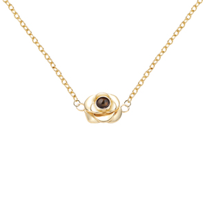 Gioielli alla Moda Personalizzati con Proiezione Foto, Ciondolo Trendy in Rame a Forma di Rosa con Zirconi e Scritta '<span class=keywords><strong>I</strong></span> <span class=keywords><strong>Love</strong></span> <span class=keywords><strong>You</strong></span>' - Product Image 6