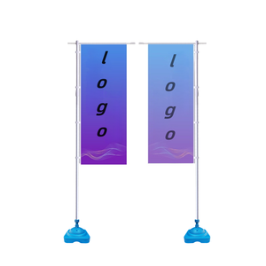 Impresión digital económica de poliéster a todo color con soporte de poste Tela de poliéster Diseño personalizado Logo Nobori Banderas para exhibición - Product Image 3