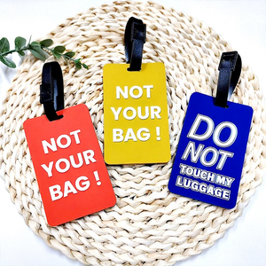 Nouvelle mode, étiquette à bagages en PVC souple personnalisée, style tendance, gaufrée, pour les sports d'hiver, marqueur pour sacs de ski - Product Image 1