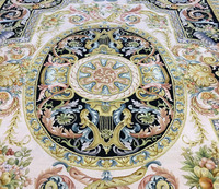 Tapis Savonnerie en laine nouée à la main de luxe 6x9 Cour française Tapis de palais royal européen de la France faits à la main par l'usine chinoise