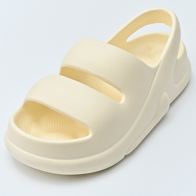2023 Women and Men Summer Sandals Couples Macaron Color Double Strap EVA Lightweight Sandals