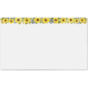 定制白色横纹记事卡双面厚重型卡片纸可爱漂亮太阳花索引卡 - Product Image 6