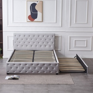 <span class=keywords><strong>Letto</strong></span> Moderno Contemporaneo Queen/King Size, Stile Marocchino, Imbottito in Velluto o Lino, Salvaspazio con Caratteristiche Comfort, <span class=keywords><strong>Letto</strong></span> a Piattaforma - Product Image 1