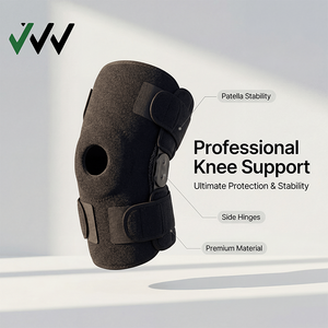 Rodillera Ortopédica Articulada JIAWEI, Precio de Fábrica, Neopreno Negro, Ajustable, Transpirable, Compresiva, Antideslizante, Protección Profesional - Product Image 4
