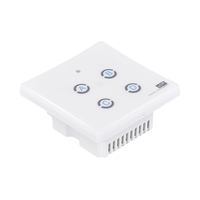 Interrupteur à télécommande de type 86, 4 canaux 600W/par ligne LED, AC 110-240V, certifié CE, finition blanche pour la domotique moderne