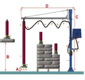 Automatic 25kg bag lifting stacking vacuum tube lifter manufacturer for bag handling, tube suction and lifting equipment