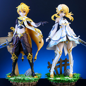 <span class=keywords><strong>Genshin</strong></span>-figura del viajero aéreo, modelo de figura de PVC de 25cm, estatua de Hu Tao GK, regalo de Brinquedos - Product Image 1