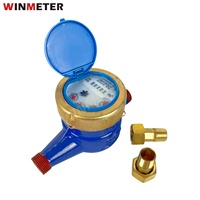 WINMETER Compteur d'eau froide et chaude multi-jets en laiton, fonte, plastique, nylon, acier inoxydable, classe B DN15-DN50 R80 100 160 200 IP68