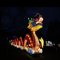 Outdoor Themenpark Dekoration Dragon Silk Festival Chinesische Neujahrs laterne für Event Show