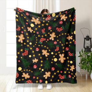 Christmas Christmas Tree Santa Reindeer Flannel <b>Blanket</b> Throw <b>Blanket</b> Nap <b>Blanket</b> Party Decor Xmas Gift Machine Washable - Product Image 6