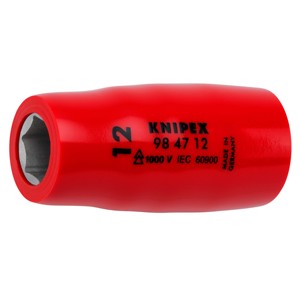 Clé à douille de qualité industrielle Knipex 12 mm, isolée 1000 V, garantie 3 ans, fabriquée en Allemagne - Product Image 1