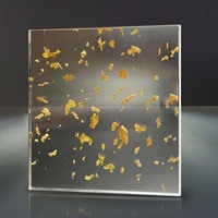 Panneaux muraux intérieurs 3D feuille acrylique incrustée de platine or pour décor de salle de bain coupe personnalisable services de gravure par pliage