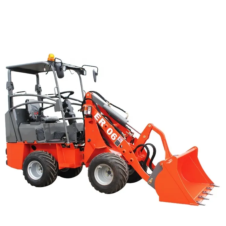 Everun ER406 600kg mini cargadora de ruedas pequeño tamaño diesel articulado payloader precio cargador compacto