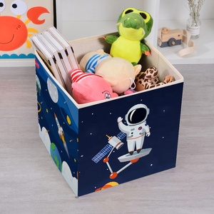 Custom Your Own Design Storage Boxes Bins Printed Cube Astronauts Organizer For Toy Foldable Storage Box Toy Organizer