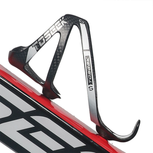 TOSEEK Portaborraccia <span class=keywords><strong>Bici</strong></span> in Fibra di Carbonio 3K Grigio/Bianco, Supporto Borraccia <span class=keywords><strong>Bici</strong></span> in Carbonio Pieno, Componenti <span class=keywords><strong>Bici</strong></span> - Product Image 4