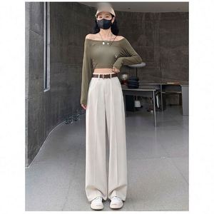 Pantalones de Vestir Casuales de Pierna Recta y Corte Slim para Mujer - Product Image 2