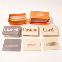 Cartes de jeu de conversation personnalisées OEM avec plusieurs jeux de cartes, cartes de questions personnalisées avec boîte