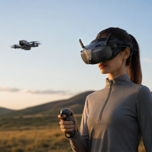 ชุดหูฟังวิดีโอ DJI FPV สำหรับแว่นตา Goggles N3 สำหรับการบินโดรน กล้องมองภาพ การฝึกบิน และการตั้งค่ารีโมทคอนโทรล - Product Image 1