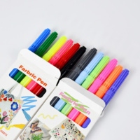 Marqueur textile permanent à base d'eau, 6 couleurs, pour t-shirts, chaussures, peinture DIY