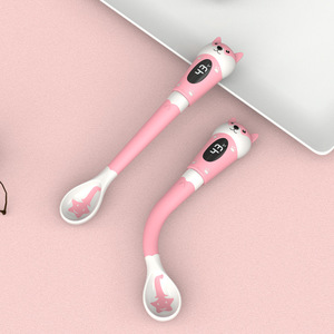 BPA miễn phí nhiệt độ thay đổi chống bỏng mềm Silicone sơ sinh bé chống bỏng nhiệt kế muỗng - Product Image 2