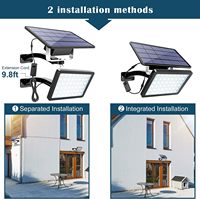 Seetek Extérieur Maison Éclairage De Jardin Télécommande 48 Led 1000 Lumens Lumières Solaires Pour La Décoration De Jardin
