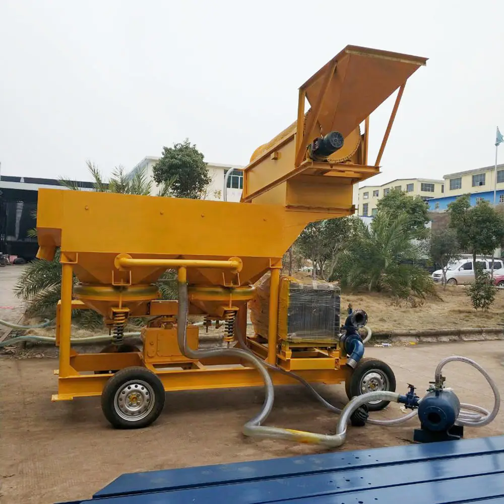 20TPH mobil altın elmas madencilik makineleri altın yıkama işleme tesisi