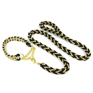 Set di collare per guinzaglio per cani intrecciato in corda paracord regolabile da esterno <span class=keywords><strong>S</strong></span> M <span class=keywords><strong>L</strong></span> XL - Product Image 1