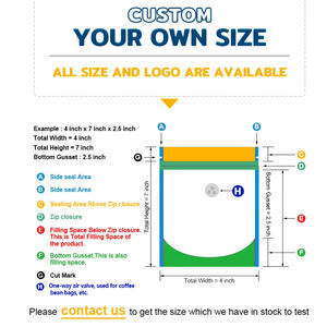 أكياس قائمة مخصصة من المصنع مطبوعة بألوان CMYK من رقائق الألومنيوم البلاستيكية المطفأة لتعبئة التوابل والحبوب والأطعمة - Product Image 2