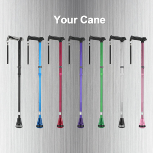 4-Section <b>Foldable</b> Adjustable Lightweight Aluminum <b>Walking</b> Cane <b>Stick</b> Custom Colorful <b>Walking</b> Cane for Men Women - Product Image 5