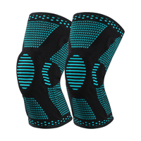 Genouillère de sport en nylon avec logo personnalisé, soutien flexible, compression, genouillères pour le basketball, équipement de protection