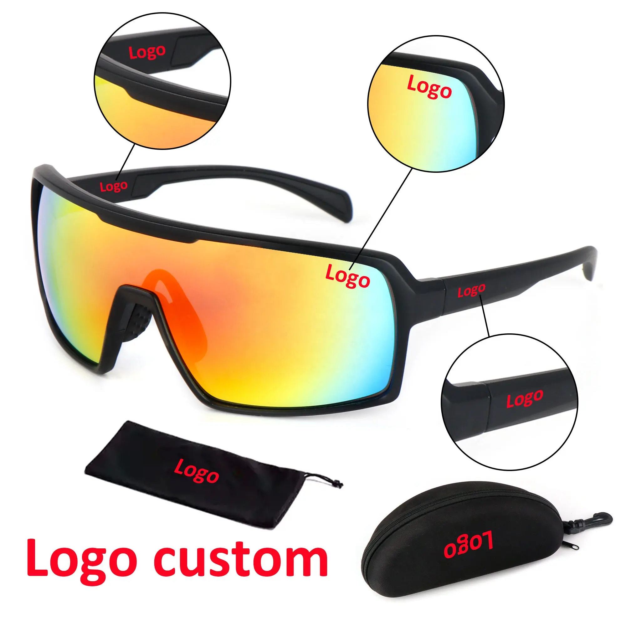 2023 Tr90 Sport Sunglasses Logotipo personalizado Running Sunglasses Baseball Youth Cycling Sport Sunglasses para homens e mulheres
