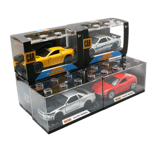 Großhandel <span class=keywords><strong>1</strong></span>:32 PET Transparente Vitrine Diecast Sportwagen Spielzeug mit Rückziehfunktion, zu öffnenden Türen, Lithium-Batterie und beweglichen Rädern - Product Image 3