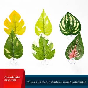 Aquarium Aquarium Aquarium Decoratie <span class=keywords><strong>Betta</strong></span> Splendens Rustbed Rustende Blad Paaien Blad Amfibie Reptiel Voederblad - Product Image 4