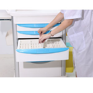 EM-ET070 응급 치료 ABS 플라스틱 마취 의학 트롤리 병원 가구 응급 치료를위한 의료 카트 - Product Image 6